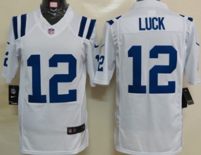 Nike Indianapolis Colts #12 Andrew Luck White Limited Jersey
