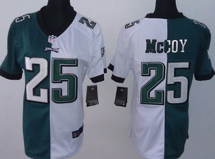Nike Philadelphia Eagles #25 LeSean McCoy Dark Green/White Two Tone Womens Jersey