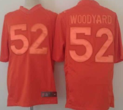Nike Denver Broncos #52 Wesley Woodyard Drenched Limited Orange Jersey