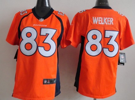 Nike Denver Broncos #83 Wes Welker 2013 Orange Game Womens Jersey