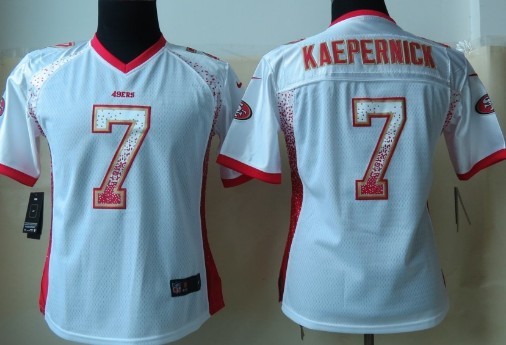 Nike San Francisco 49ers #7 Colin Kaepernick 2013 Drift Fashion White Womens Jersey