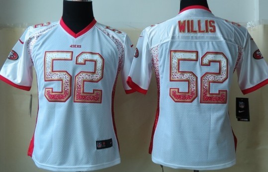 Nike San Francisco 49ers #52 Patrick Willis 2013 Drift Fashion White Womens Jersey