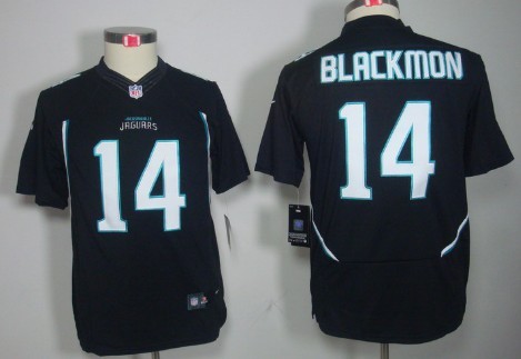Nike Jacksonville Jaguars #14 Justin Blackmon Black Limited Kids Jersey