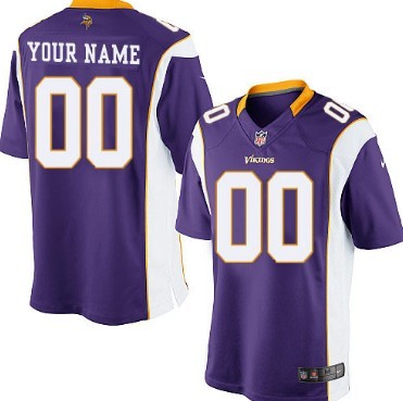 Men's Nike Minnesota Vikings Customized Purple Limited Jersey