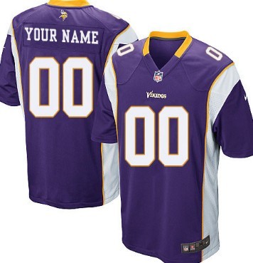Kids' Nike Minnesota Vikings Customized Purple Game Jersey