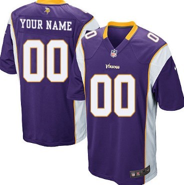Men's Nike Minnesota Vikings Customized Purple Game Jersey