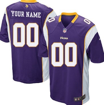 Kids' Nike Minnesota Vikings Customized Purple Limited Jersey