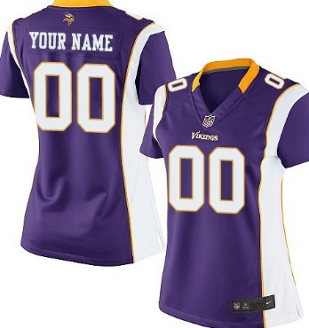 Women's Nike Minnesota Vikings Customized Purple Limited Jersey