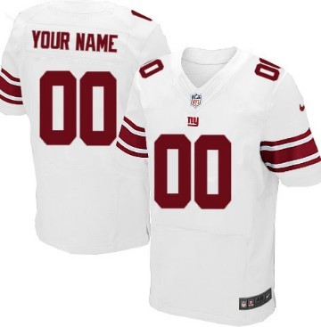 Men's Nike New York Giants Customized White Elite Jersey