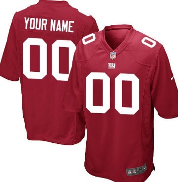Men's Nike New York Giants Customized Red Game Jersey