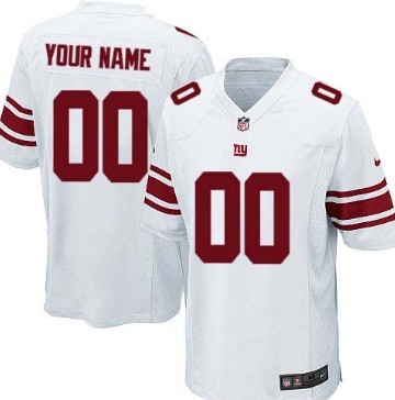 Kids' Nike New York Giants Customized White Game Jersey