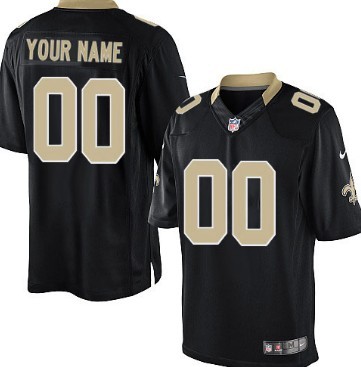 Men's Nike New Orleans Saints Customized Black Limited Jersey