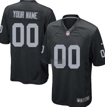 Kids' Nike Oakland Raiders Customized Black Game Jersey