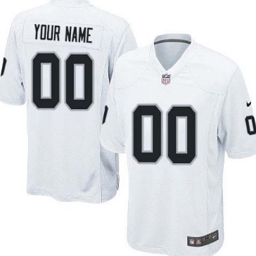 Men's Nike Oakland Raiders Customized White Game Jersey
