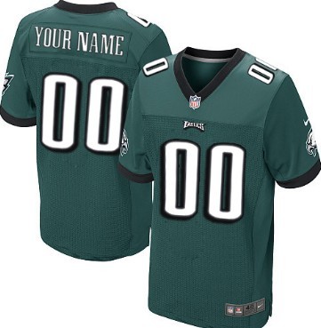 Men's Nike Philadelphia Eagles Customized Dark Green Elite Jersey