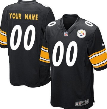 Kids' Nike Pittsburgh Steelers Customized Black Limited Jersey