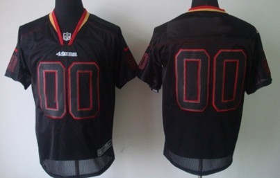 Men's Nike San Francisco 49ers Customized Lights Out Black Elite Jersey