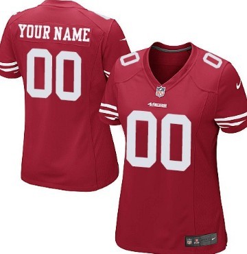 Wome'ns Nike San Francisco 49ers Customized Red Game Jersey