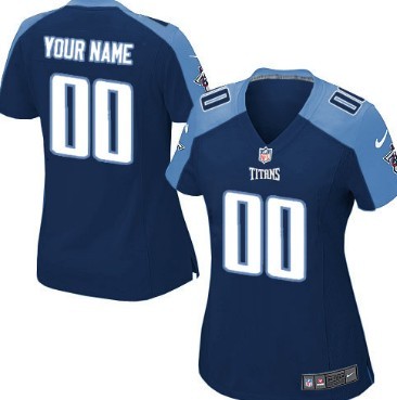 Kids' Nike Tennessee Titans Customized Navy Blue Game Jersey