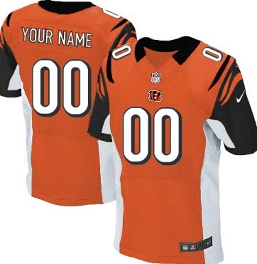 Men's Nike Cincinnati Bengals Customized Orange Elite Jersey