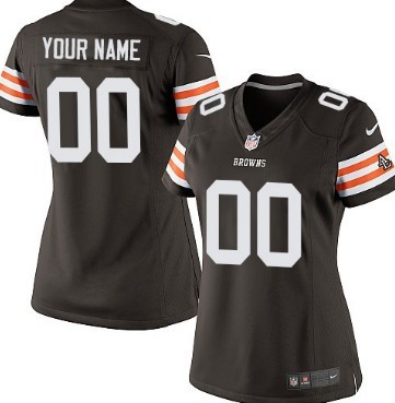 Women's Nike Cleveland Browns Customized Brown Game Jersey