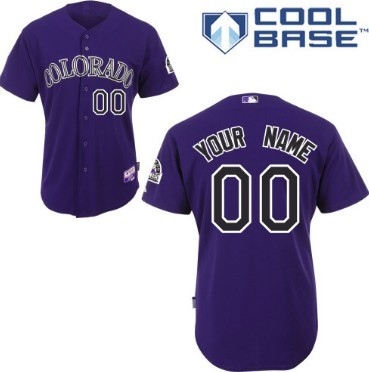Men's Colorado Rockies Customized Purple Jersey