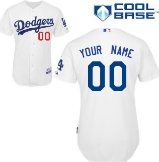 Kids' Los Angeles Dodgers Customized White Jersey