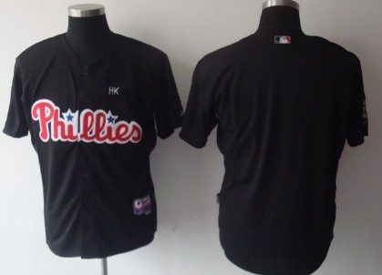 Men's Philadelphia Phillies Customized Black Jersey