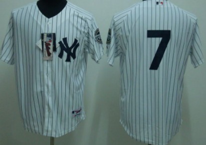 New York Yankees #7 Mickey Mantle White Kids Jersey