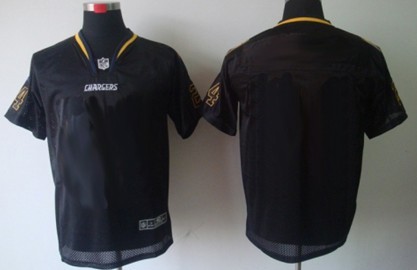 Men's Nike San Diego Chargers Customized Lights Out Black Elite Jersey