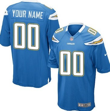 Men's Nike San Diego Chargers Customized Light Blue Game Jersey