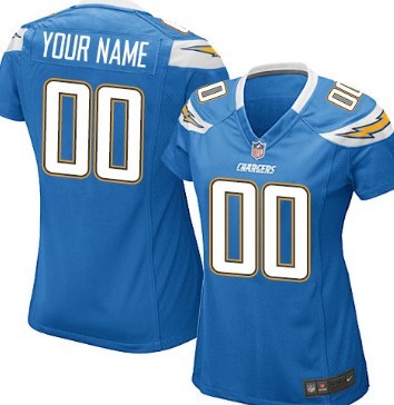 Women's Nike San Diego Chargers Customized Light Blue Game Jersey