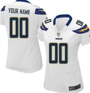 Women's Nike San Diego Chargers Customized White Game Jersey