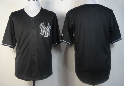 Men's New York Yankees Customized 2012 Black Fashion Jersey