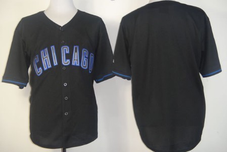 Chicago Cubs Blank 2012 Black Fashion Jersey