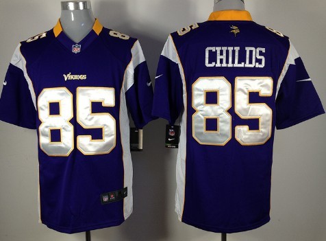 Nike Minnesota Vikings #85 Greg Childs Purple Game Jersey