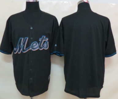 Men's New York Mets Customized 2012 Black Fashion Jersey