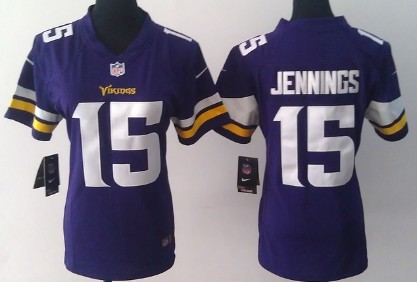 Nike Minnesota Vikings #15 Greg Jennings 2013 Purple Game Womens Jersey