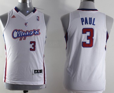 Los Angeles Clippers #3 Chris Paul White Kids Jersey