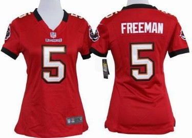 Nike Tampa Bay Buccaneers #5 Josh Freeman Red Game Womens Jersey