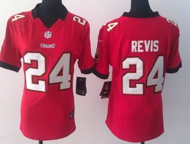 Nike Tampa Bay Buccaneers #24 Darrelle Revis Red Game Womens Jersey