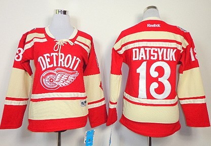 Detroit Red Wings #13 Pavel Datsyuk 2014 Winter Classic Red Womens Jersey