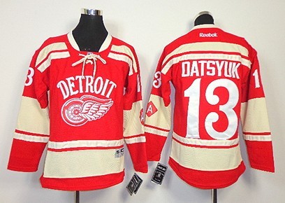 Detroit Red Wings #13 Pavel Datsyuk 2014 Winter Classic Red Kids Jersey