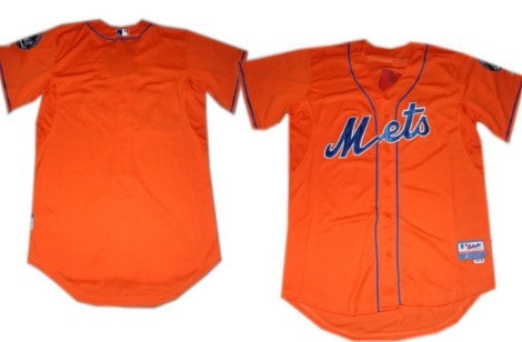 Men's New York Mets Customized 2012 Orange Jersey