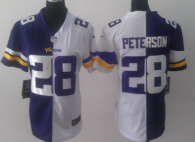 Nike Minnesota Vikings #28 Adrian Peterson 2013 Purple/White Two Tone Womens Jersey