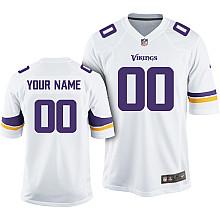 Men's Nike Minnesota Vikings Customized 2013 White Game Jersey