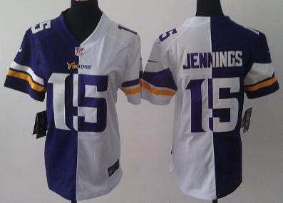 Nike Minnesota Vikings #15 Greg Jennings 2013 Purple/White Two Tone Womens Jersey