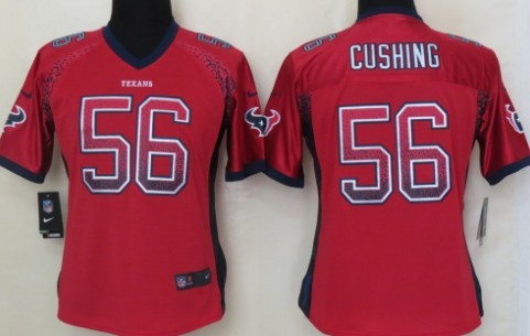 Nike Houston Texans #56 Brian Cushing 2013 Drift Fashion Red Womens Jersey