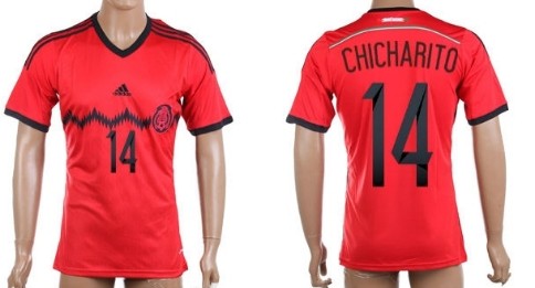 2014 World Cup Mexico #14 Chicharito Away Soccer AAA+ T-Shirt