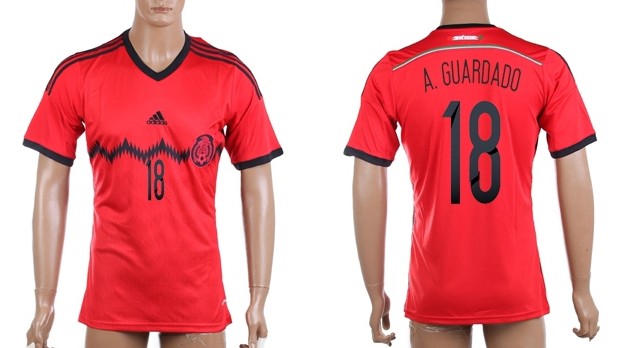 2014 World Cup Mexico #18 A.Guardado Away Soccer AAA+ T-Shirt